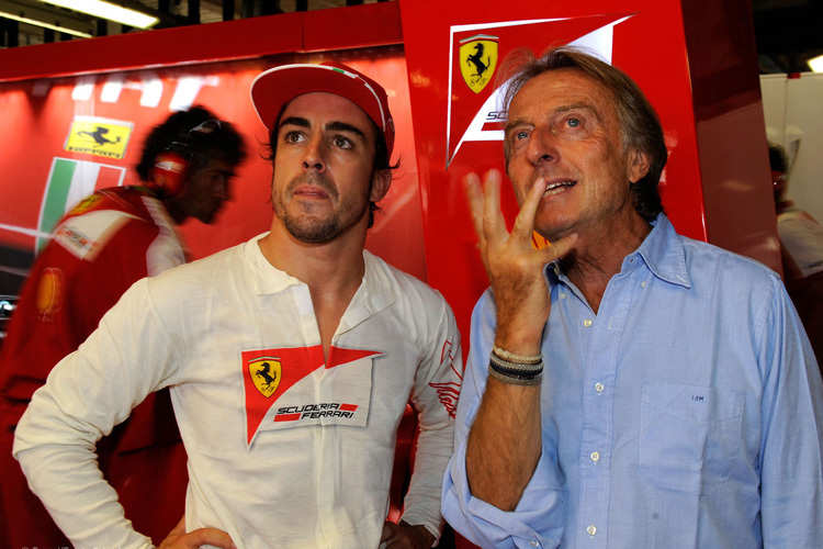 Fernando Alonso mit Ferrari-Chef Luca Montezemolo