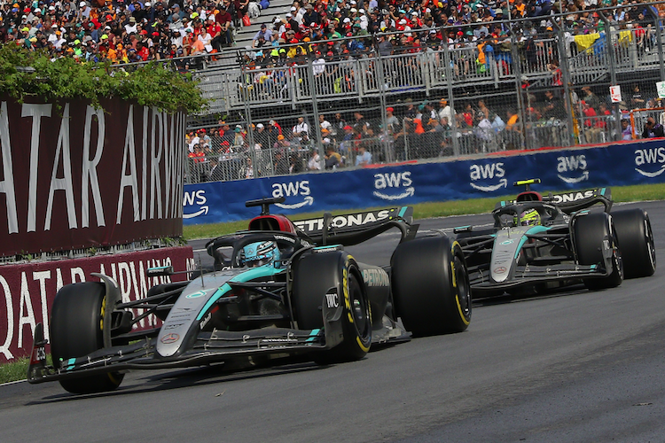 George Russell und Lewis Hamilton in Montreal
