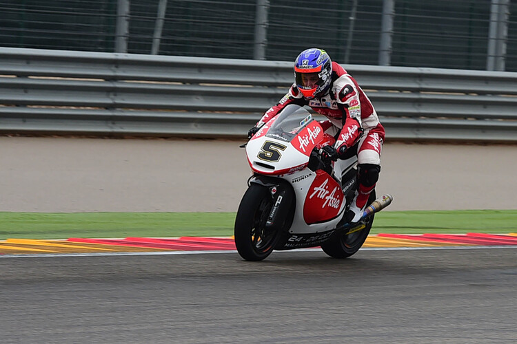 Johann Zarco im nassen MotorLand Aragón