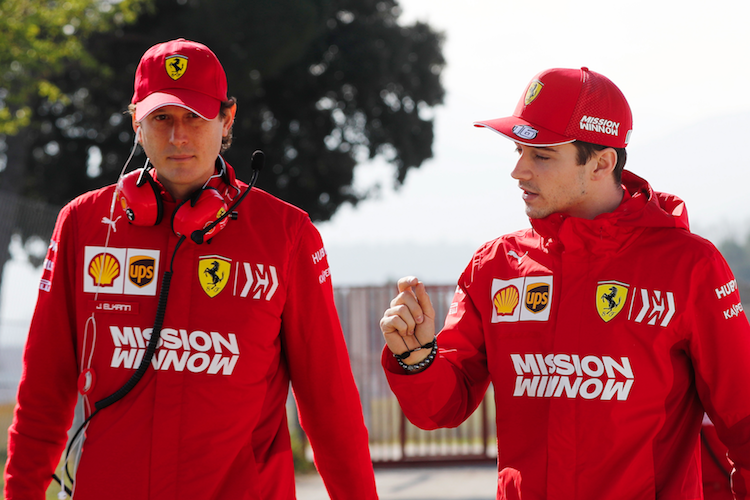 John Elkann und Charles Leclerc