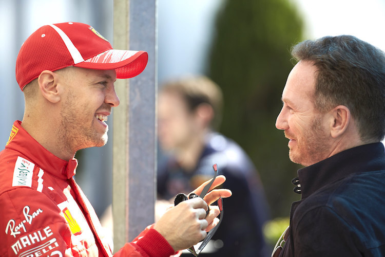 Sebastian Vettel und Christian Horner