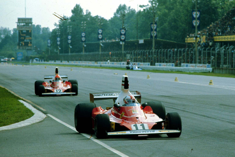 Monza 1975: Clay Regazzoni vor Niki Lauda