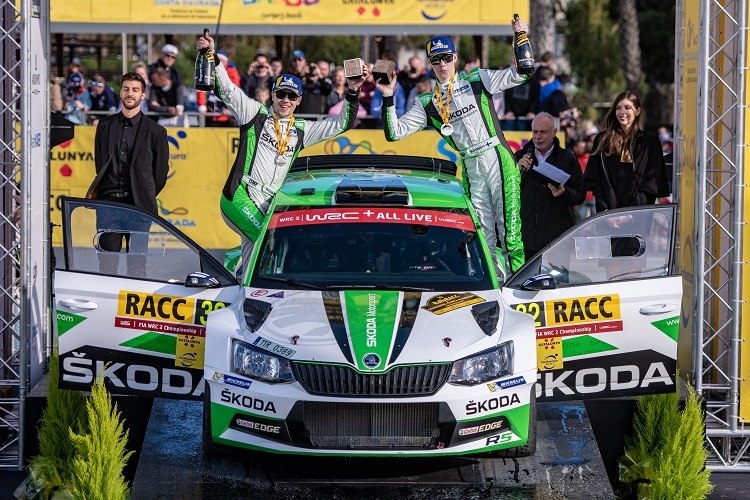 WRC2-Sieger Jonne Halttunen und Kalle Rovanperä
