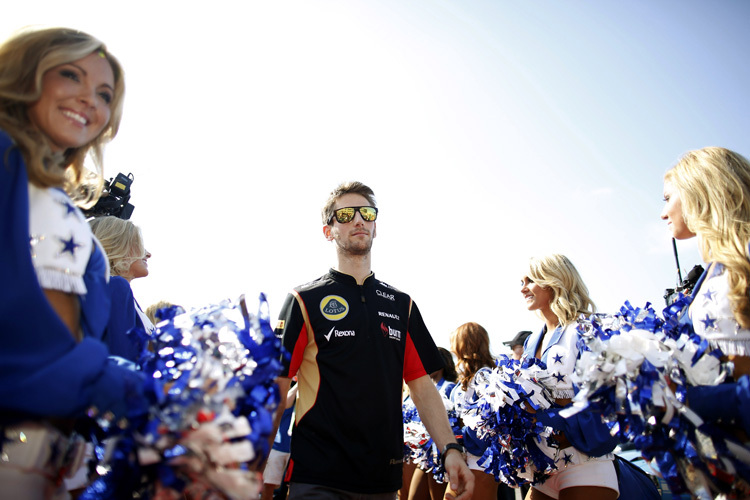 Kein Blick für die Cheerleaders: Romain Grosjean