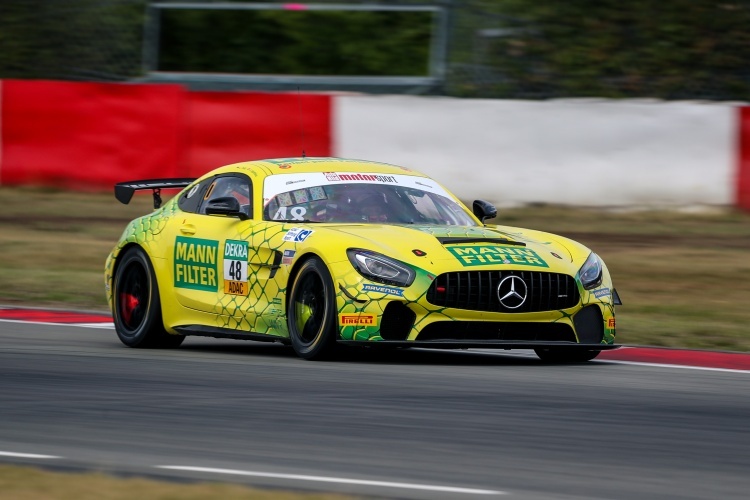 Der Mercedes-AMG GT4 von Mann-Filter HTP-Winward Motorsport lag im zweiten freien Training auf dem Nürburgring vorne