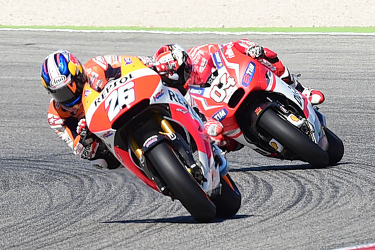 Dani Pedrosa (26) und Andrea Dovizioso matchten sich das ganze Rennen