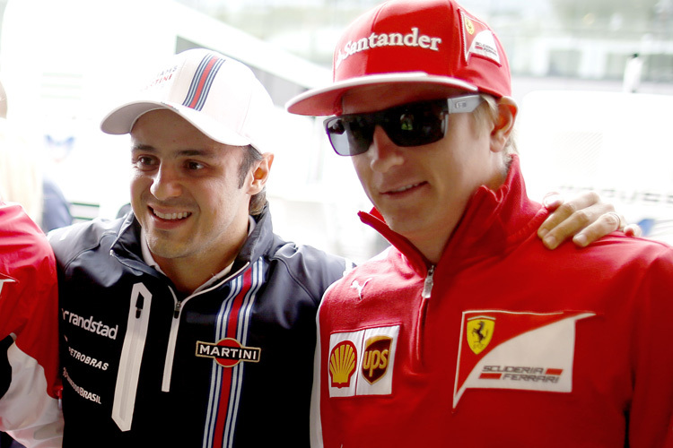 Felipe Massa mit Kimi Räikkönen
