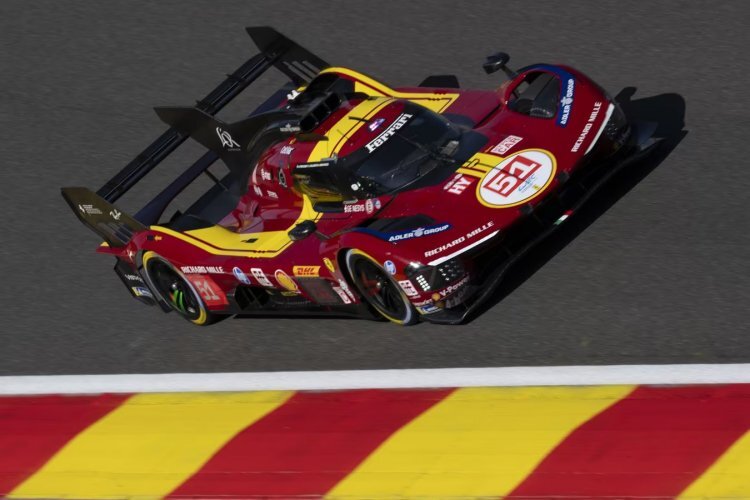 Der siegreiche Werks-Ferrari 499P in Spa