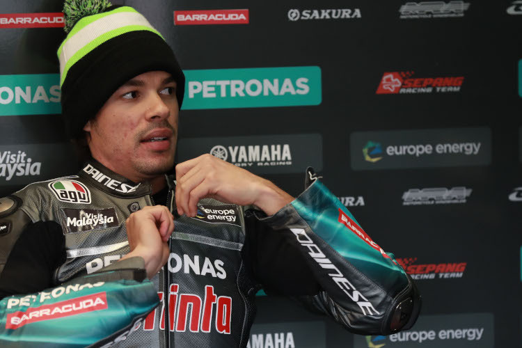 Auch Franco Morbidelli verbrachte am Dienstag in Jerez viel Zeit in der Box