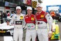 Marco Wittmann, Mike Rockenfeller und Edoardo Mortara