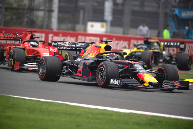 Max Verstappen in Mexiko vor Sebastian Vettel