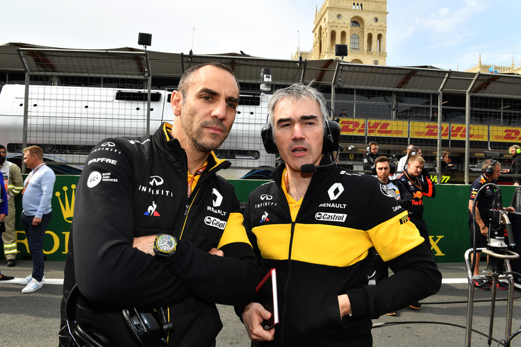 Renault-Sport-Chef Cyril Abiteboul mit Chassis-Chef Nick Chester