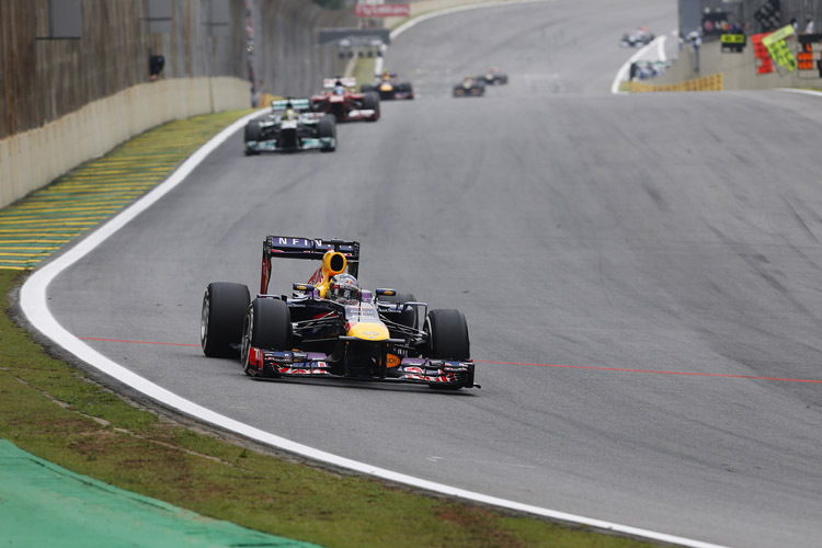 In Brasilien feierte Sebastian Vettel den 13. Sieg der Saison