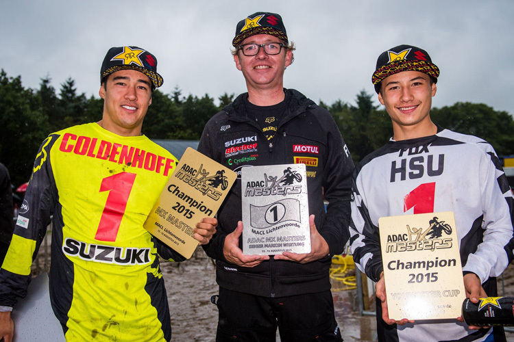 Glenn Coldenhoff, Suzuki-Manager Jan Hendrik Breckwoldt und Brian Hsu (v.l.)