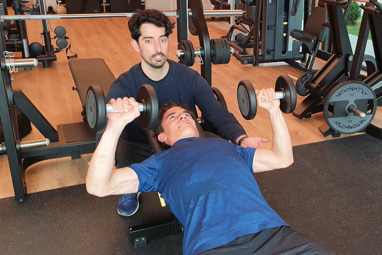  Carlos Garcia und Marc Márquez bei einer der vielen Trainings-Einheiten im Winter