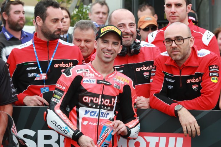 Marco Melandri holte sich den ersten Superbike-Sieg der Saison 2018