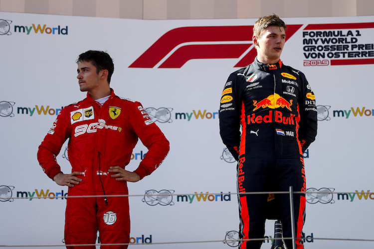 Charles Leclerc und Max Verstappen