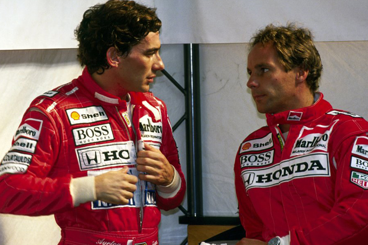 Ayrton Senna und Gerhard Berger als Teamkollegen bei McLaren