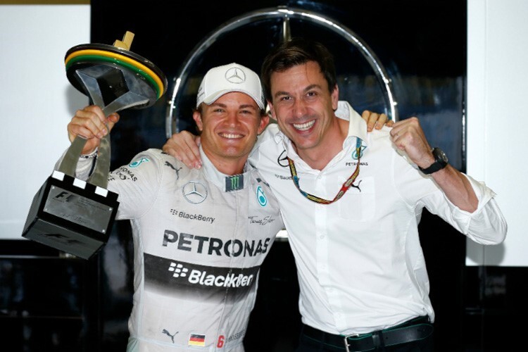 Nico Rosberg mit Toto Wolff