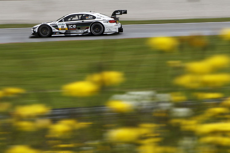 In Feierlaune: BMW-Rookie Marco Wittmann sicherte sich den ersten Podestplatz seiner jungen DTM-Karriere