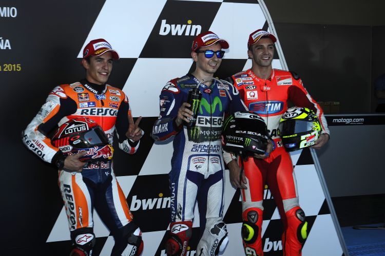 Die drei Schnellsten des Qualifyings: Márquez, Lorenzo, Iannone