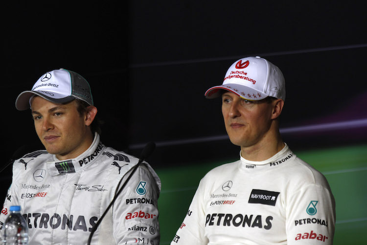 Nico Rosberg und Michael Schumacher als Teamkollegen