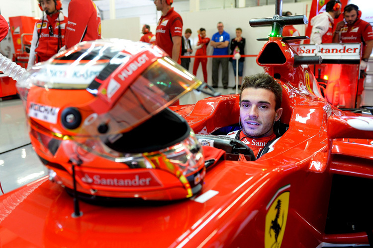 Jules Bianchi bei einem Ferrari-Test 2014
