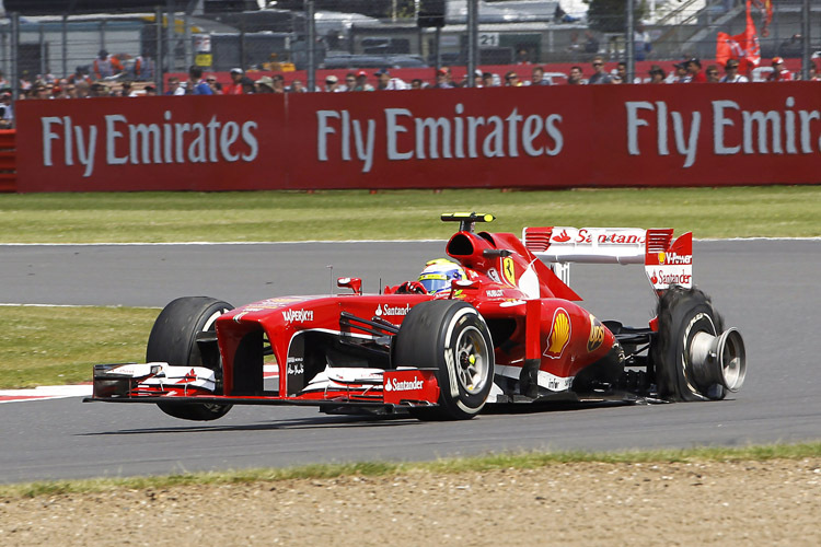 Silverstone-GP: Auch Felipe Massa wurde ein Opfer der Reifen