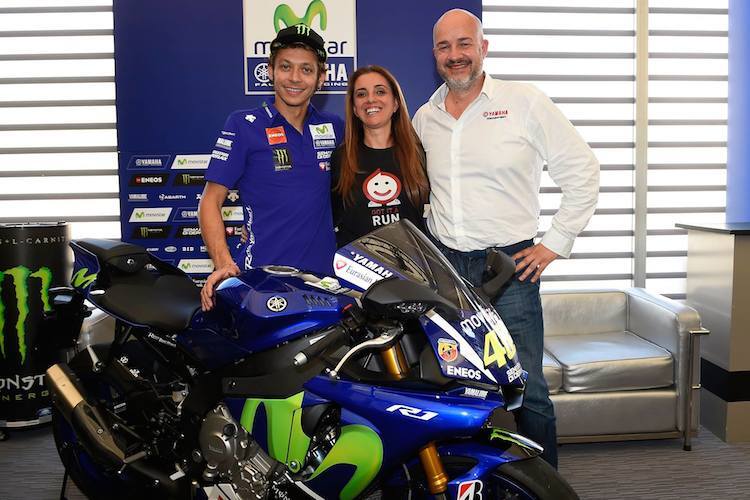 Valentino Rossi legte an der Yamaha R1 selbst Hand an