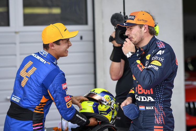 Lando Norris und Max Verstappen