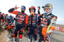 Für KTM im Ziel in Jeddah: Sunderland, Sanders, Walkner