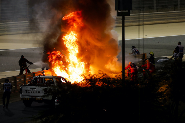 Romain Grosjeans Feuerunfall schockierte auch die Ferrari-Fahrer