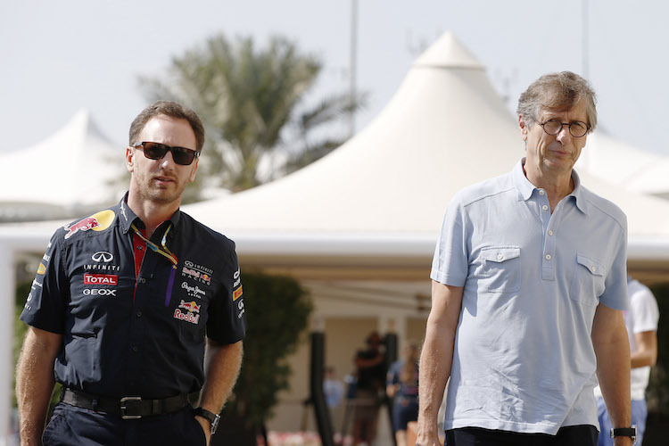 Red Bull Racing-Teamchef Christian Horner mit Ilmor-Gründer Mario Illien