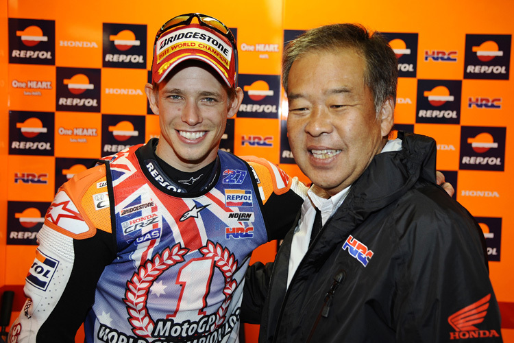 Shuhei Nakamoto (r.) über Casey Stoner: «Mit keinem macht die Arbeit mehr Spass»