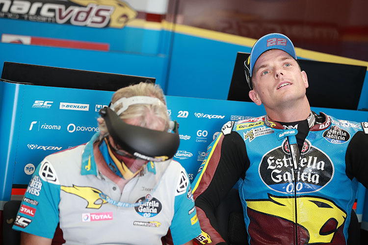 Sam Lowes in der MarcVDS-Box in Jerez