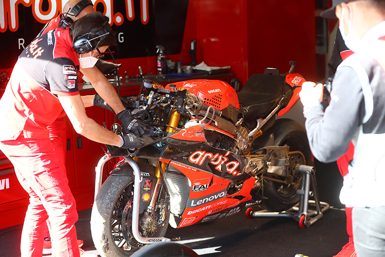 Scott Reddings malträtierte Ducati