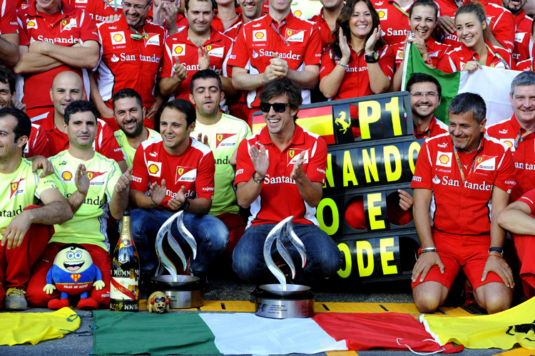 Das will Ferrari in Monza sehen: Jubel wie nach dem Spanien-GP 2013