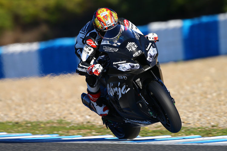 Loris Baz gab beim Jerez-Test auch einer Evo-Kawasaki die Sporen