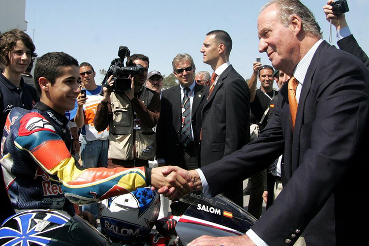 Als Red Bull Rookie traf Luis Salom sogar den ehemaligen spanischen König Juan Carlos I.