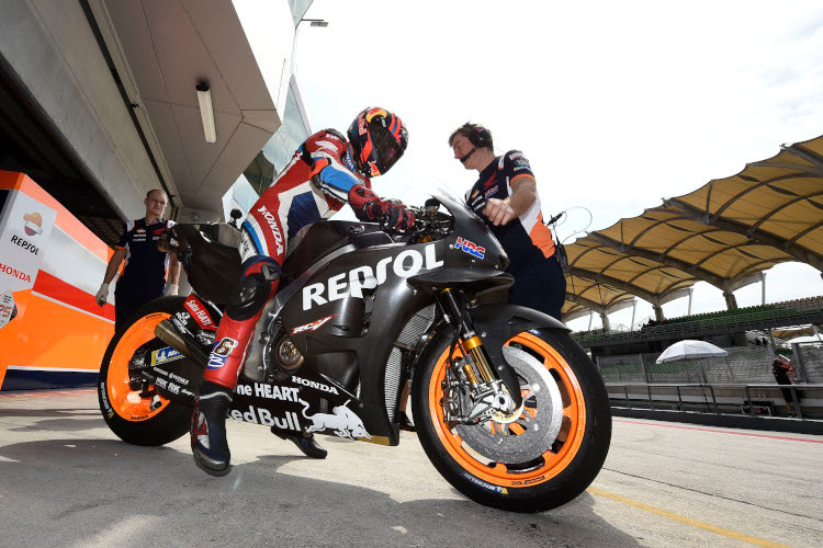 HRC-Testfahrer Stefan Bradl in Sepang