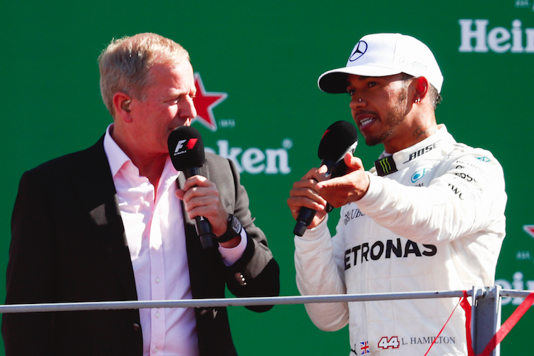 Martin Brundle und Lewis Hamilton