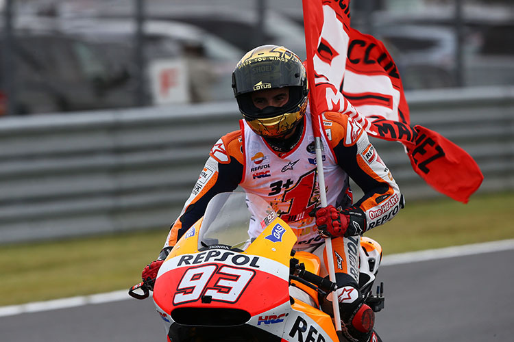 Siegen konnte Marc Márquez in einem MotoGP-Rennen in Japan noch nicht, aber 2014 holte er dort den Titel