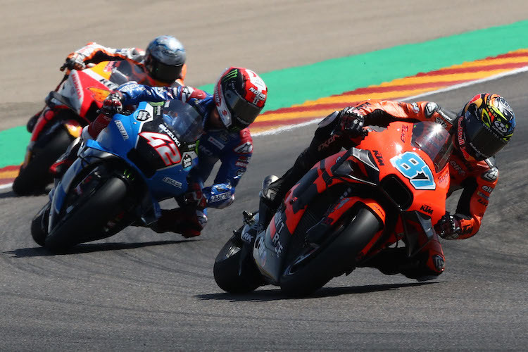 Remy Gardner vor Alex Rins (Suzuki) und Pol Espargaró (Honda)
