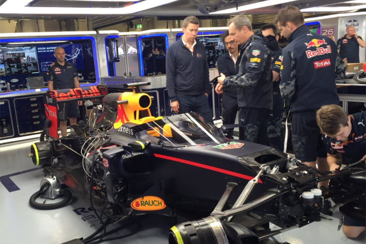 Der Aeroscreen am Auto von Red Bull Racing