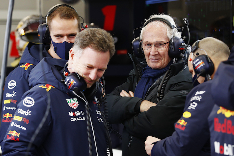 Helmut Marko mit Teamchef Christian Horner