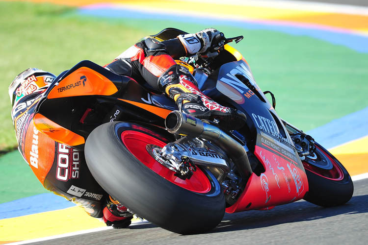 Valencia-GP: Claudio Corti beim Abschiedsrennen auf der FTR-Kawasaki von Forward