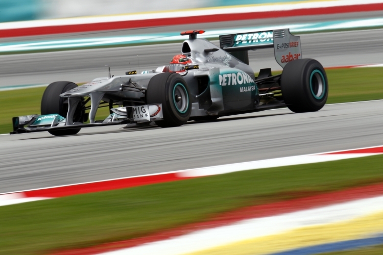 Michael Schumacher in Sepang.