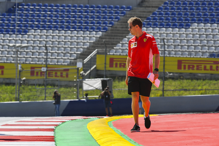Die Streckenbesichtigung hat Sebastian Vettel bereits absolviert