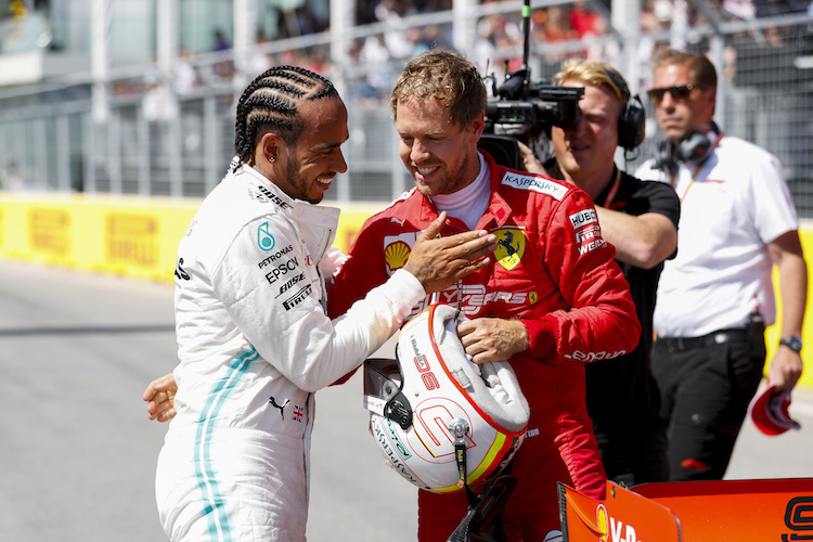 Lewis Hamilton und Sebastian Vettel in Montreal 2019