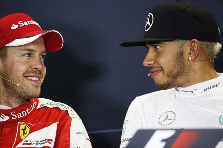 Sebastian Vettel und Lewis Hamilton